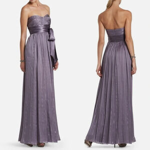 BCBGMAXAZRIA ALICIA WISTERIA SILK STRAPLESS GOWN LUB6D989/L53 SIZE 2